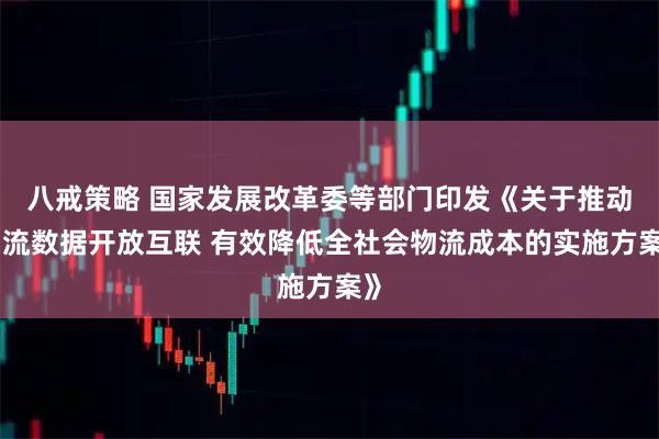 八戒策略 国家发展改革委等部门印发《关于推动物流数据开放互联 有效降低全社会物流成本的实施方案》